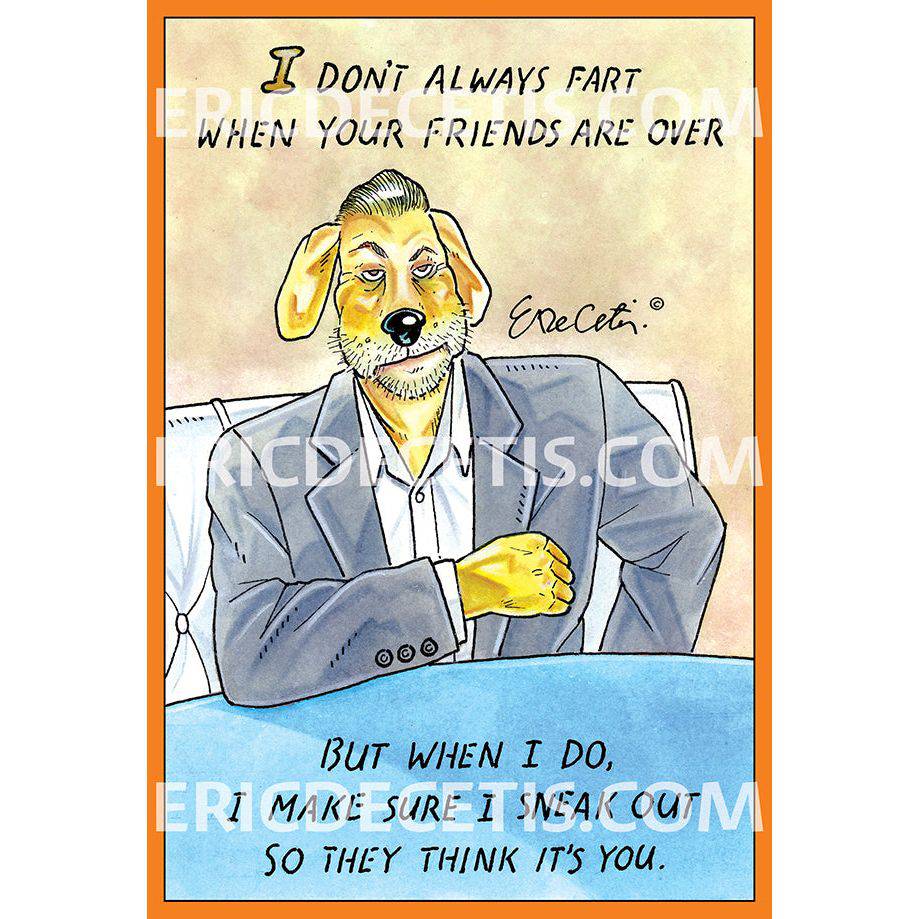 Colorful dog birthday card by Pictura featuring playful illustrations from the Most Interesting Dog series, perfect for celebrations.